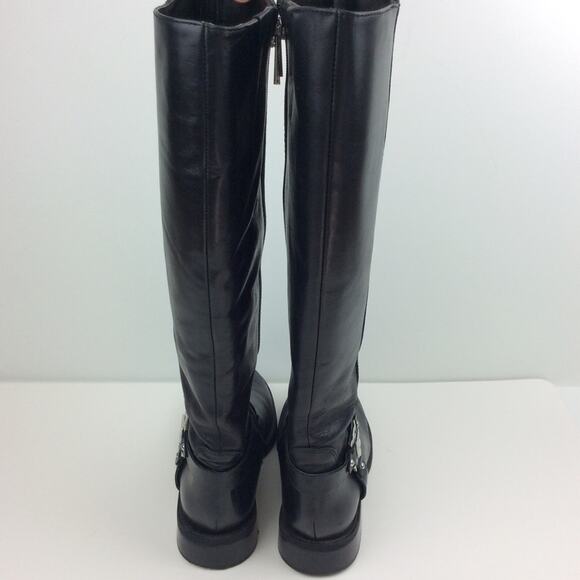 Vince Camuto Farren Leather Riding Boots Black 7M - Picture 7 of 8